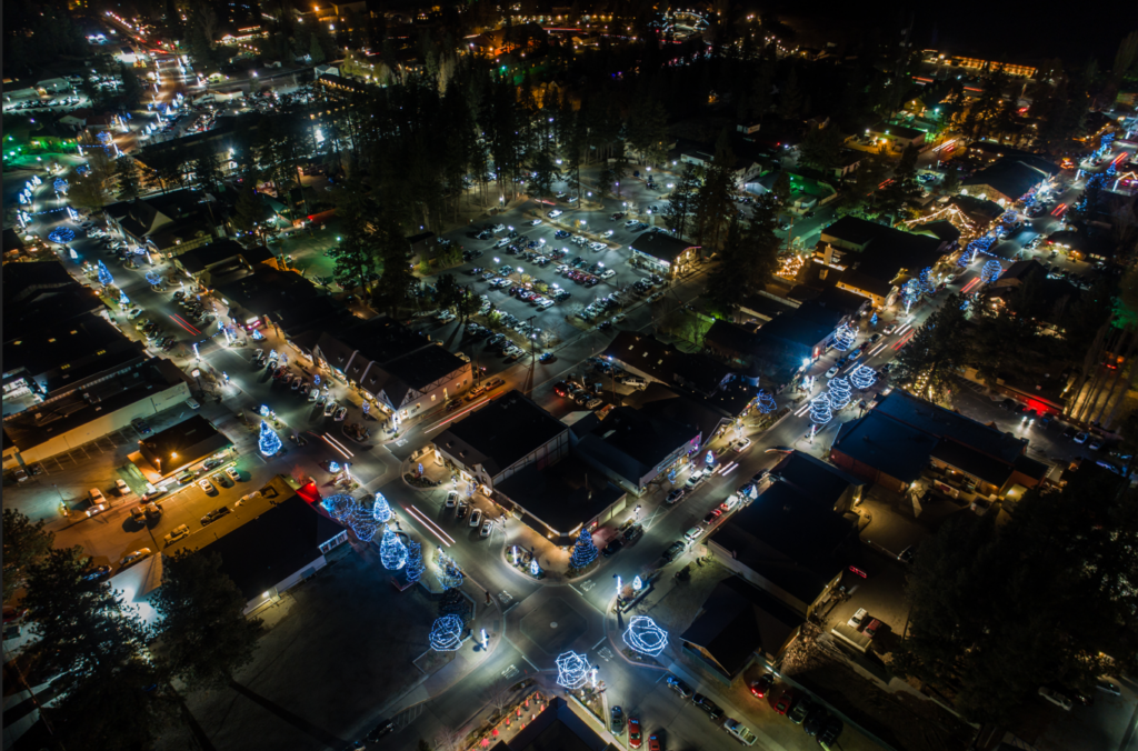 Twinkiling Village Lights