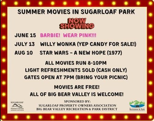 FREE Summer Movies in the Park at Sugarloaf Park