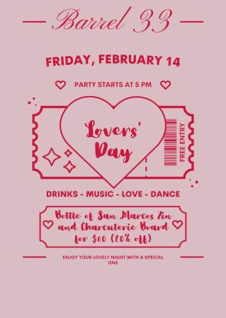 Valentine’s Day at Barrel 33