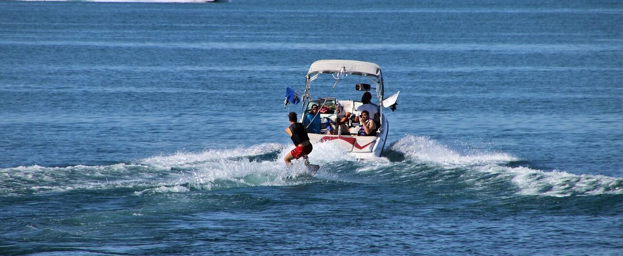 boating on lake