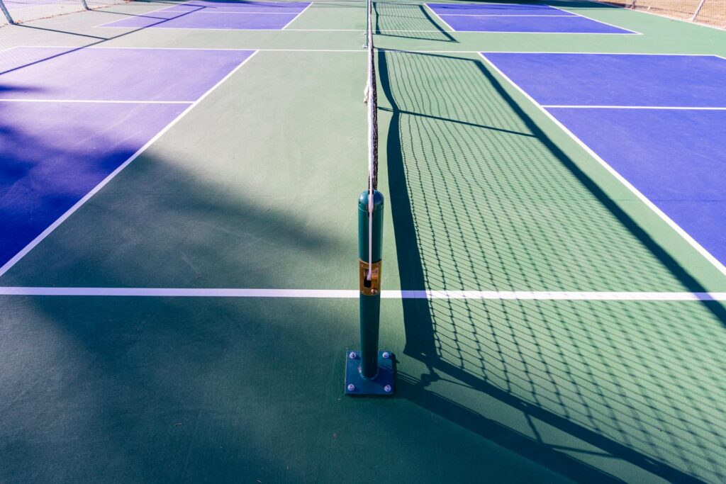 A pickleball court