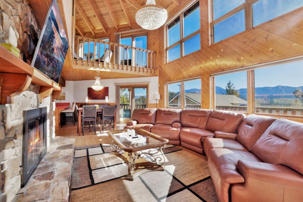Living space in one of our Big Bear rentals